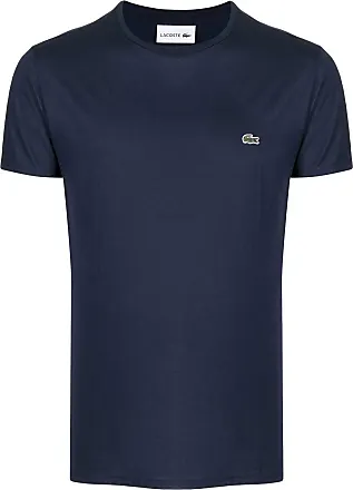 Lacoste Men's Short Sleeve Colorblock T-Shirt, Silver Chine/Blue