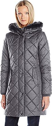 LARRY LEVINE Womens Size 3//4 Diamond Quilted with Bib and Ff Trimmed Hood Plus