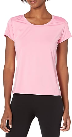 Danskin Womens Essential Mesh and Jersey Tee, Serenity Pink, X-Large