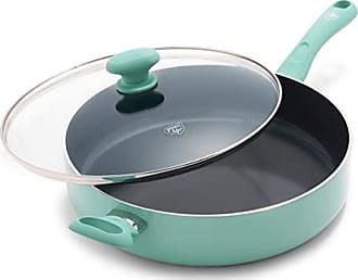 GreenLife Artisan Healthy Ceramic Nonstick, 1qt and 2qt Saucepan Pot Set with Lids, Stainless Steel Handle, Induction, PFAS-Free
