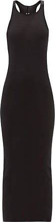 Rick Owens Abito Ribbed Racerback Midi Dress - Womens - Black