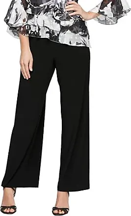 Alex Evenings Women's Full Length Slim Leg Dress Pant (Petite and Regular),  Black Velvet, MP at  Women's Clothing store