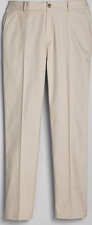 Jos. A. Bank Mens Travel Tech Slim Fit Flat Front Casual Pants, Stone, 34x32