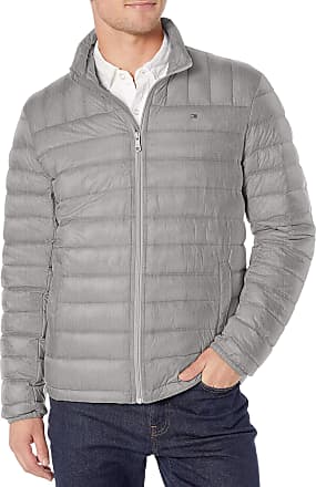 for Men Tommy Hilfiger Packable Circular Vest Jacket in Iron Grey Grey Mens Clothing Jackets Down and padded jackets 
