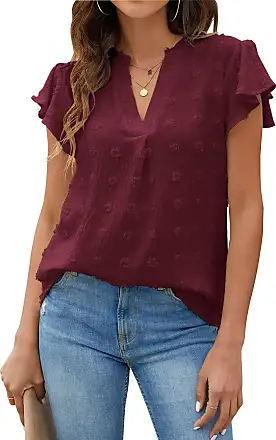 Loose Comfy Blouse Workout Tops for Women Short Sleeve Tunic Tops Casual  Flowy Blouse Round Neck Cute Tshirt, Purple, XX-Large : :  Clothing, Shoes & Accessories