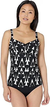 L.L.Bean BeanSport Scoop Neck Tankini Top Print