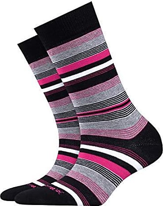 Burlington Socken Zig Zag Stripe Baumwolle Größe 36-41 Damen schwarz grau viele weitere Farben verstärkte Damensocken mit Muster atmungsaktiv gestreift bunt dünn 1 Paar 