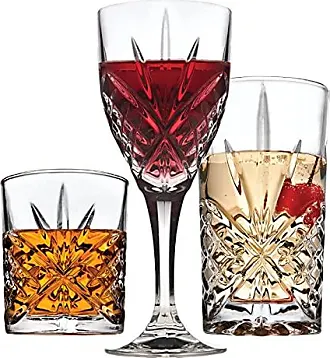Whiskey Water Crystal Glasses Italian Bohemian Style Red Drinking Glass Cup  8oz