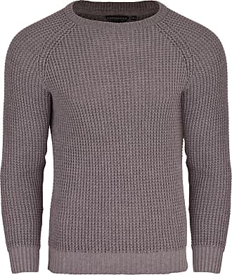 Threadbare Mens Jumper Top Sweater IMS 069 Patches Pullover Knitwear Cotton 