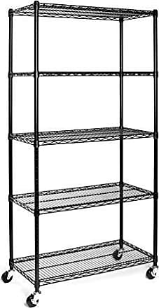 Seville Classics UltraDurable Heavy Duty NSF Solid Steel Wire Rack Storage  Unit, Organizer for Garage, Warehouse, Office, Restaurant, Classroom,  Kitchen, Silver, 5-Tier Shelving, 36 W x 14 D