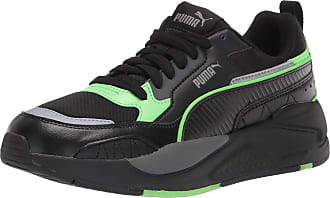 puma suede black and green