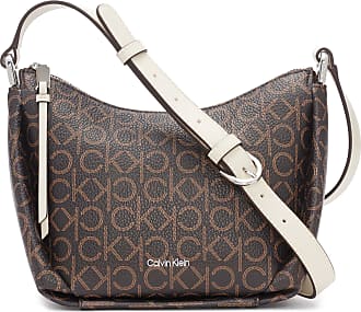 Calvin Klein Saffiano Rum Raisin Zip Crossbody Bag; (10 X 7 X 1)