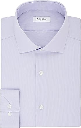 Calvin Klein Mens Dress Shirt Slim Fit Non Iron Stretch Solid