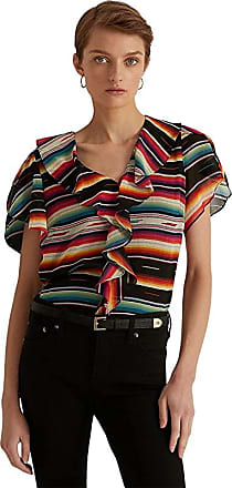 Ralph Lauren Striped Crinkle Georgette Blouse