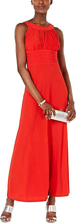 S.L. Fashions Womens Sleeveless Print Maxi Dress, Tomato, 14
