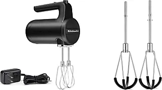  KitchenAid KHM7210ER 7-Speed Digital Hand Mixer with Turbo  Beater II Accessories and Pro Whisk - Empire Red & KHMFEB2 Flex Edge Beater  Accessory for Hand Mixer, One Size, Stainless Steel: Home