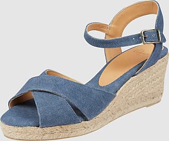 Damen Schuhe Absätze Sandalen mit Keilabsatz Castañer Denim WEDGES BROMELIA in Blau 