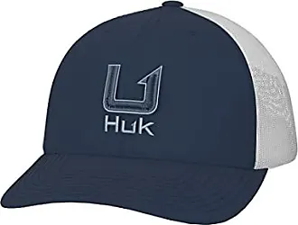Men's Huk Black Solid Trucker Flex Hat