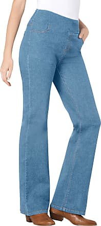 Woman Within Women's Plus Size Flex-Fit Pull-On Straight-Leg Jean