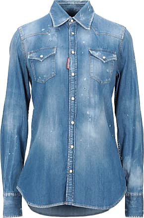 Camicia di jeans slim fit Blu Scuro Donna