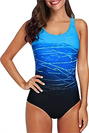 American Trends Womens One Piece Bathing Suits Color Block Print Criss  Cross Back Swimsuits Athletic Modest Swimwear : : Clothing, Shoes  