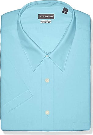 Van Heusen Mens BIG FIT Short Sleeve Dress Shirts Poplin Solid (Big and Tall)