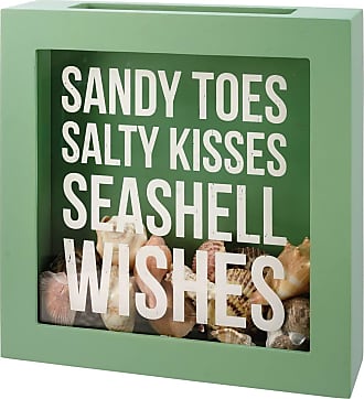 Primitives By Kathy Box Sign ~ Sandy Toes and Salty Kisses Beach Decor Sign 