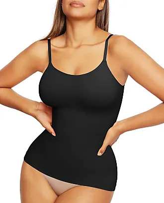  Women Shapewear Bodysuit Tummy Control Shorts Seamless Full  Body Shaper Butt Lifter Sleeveless Square Neck Slim Fajas Tops Brief Beige  XS-S : Clothing, Shoes & Jewelry