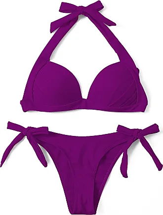 Romwe Women's Plus Size Tie Dye Cut Out Frill Trim Bandeau Bikini Top  Swimwear : : Clothing & Accessories