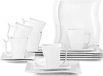 MALACASA Blance 18-Piece Porcelain Marble Gray Dinnerware Set