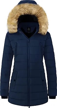 Wantdo Men's Warm Puffer Jacket Thicken Waterproof Winter Coat with Detachable Hood