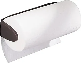 mDesign Plastic Wall Mount / Under Cabinets Paper Towel Holder - 2 Pack -  Cream