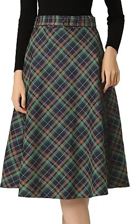  Allegra K Women's High Waist Brace Skirts A-Line Mini