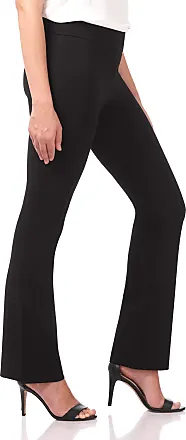  Rekucci Women's Stretchy Pull-On 5 Pocket Pant with Flare Leg  for Office Work Business (4, Black): Clothing, Shoes & Jewelry