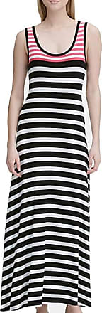 Calvin Klein Womens Stripe Maxi Dress