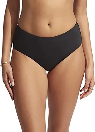  Seafolly Women's Standard High Waisted Full Coverage Bikini  Bottom Swimsuit, Eco Collective Black, 4 : Clothing, Shoes & Jewelry