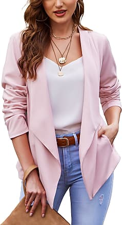 Fashion Blazers Knitted Blazers Lands’ End Lands\u2019 End Knitted Blazer white-pink allover print casual look 