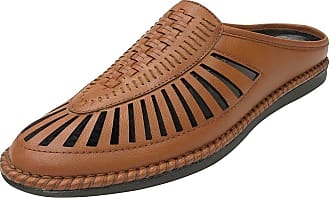 Schoenen Herenschoenen Juttis en mojaris Traditionele herenschoenen Mojari Indiaas handgemaakt leer tan kleur schoenen casual slippers 10 