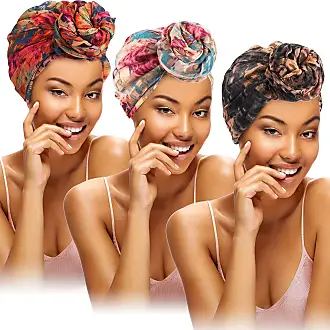Syhood 6 Pcs Floral Elastic Hair Bandanas Boho Scarf Headband Chiffon Head  Kerchief Turban with Hair Clips for Women