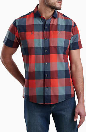 Gucci men’s red black plaid slim fit button down Shirt/ long sleeve 16/41