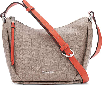 Calvin Klein Monogram Color Brown Satchel Khaki Crossbody Purse Bag - Calvin  Klein bag - 887345111987