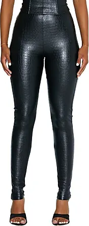 Naked Wardrobe Oh So Tight Crocodile Faux Leather Leggings In