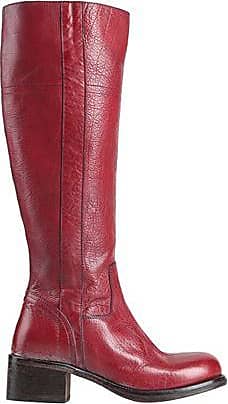 Mujer Zapatos de Botas de Botas mosqueteras Botas Petar Petrov de Cuero de color Rojo 