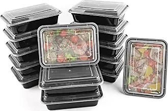 38oz Food Containers with Lids Meal Prep Plastic BPA FREE Microwavable  Reusable (50 Pack) 