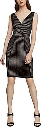 Bcbgmaxazria Womens Double V Neck Lace Cocktail and Party Dress Black M
