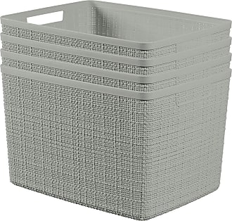6 Packs Deep Gray Readsky Plastic Storage Baskets Sets for Organizing 
