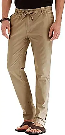 pantalon de harem bicolore à grandes poches et cordon de serrage en coton  brun noir