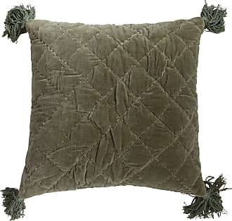 Olive Creative Co-Op Cotton Lumbar Eyelash Fringe Pillow 