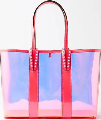 Christian Louboutin PVC Spikes East West Cabata Tote Pink