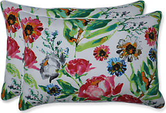 Pillow Perfect Outdoor/Indoor Rave Indigo Oversized Lumbar Pillows 24.5 x 16.5 2 Pack Blue 